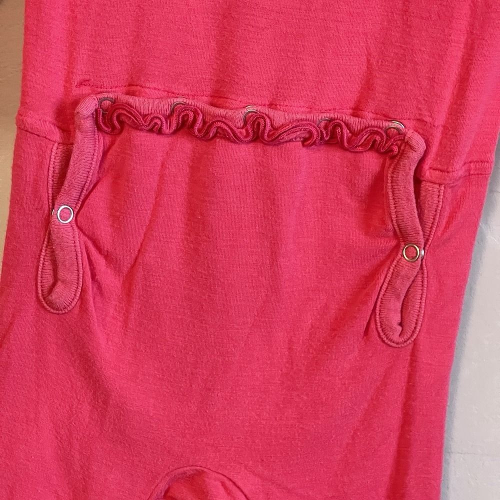 Kickee Pants Bamboo Ruffle Snap Romper Bright Pink 3-6m - Picture 5 of 5